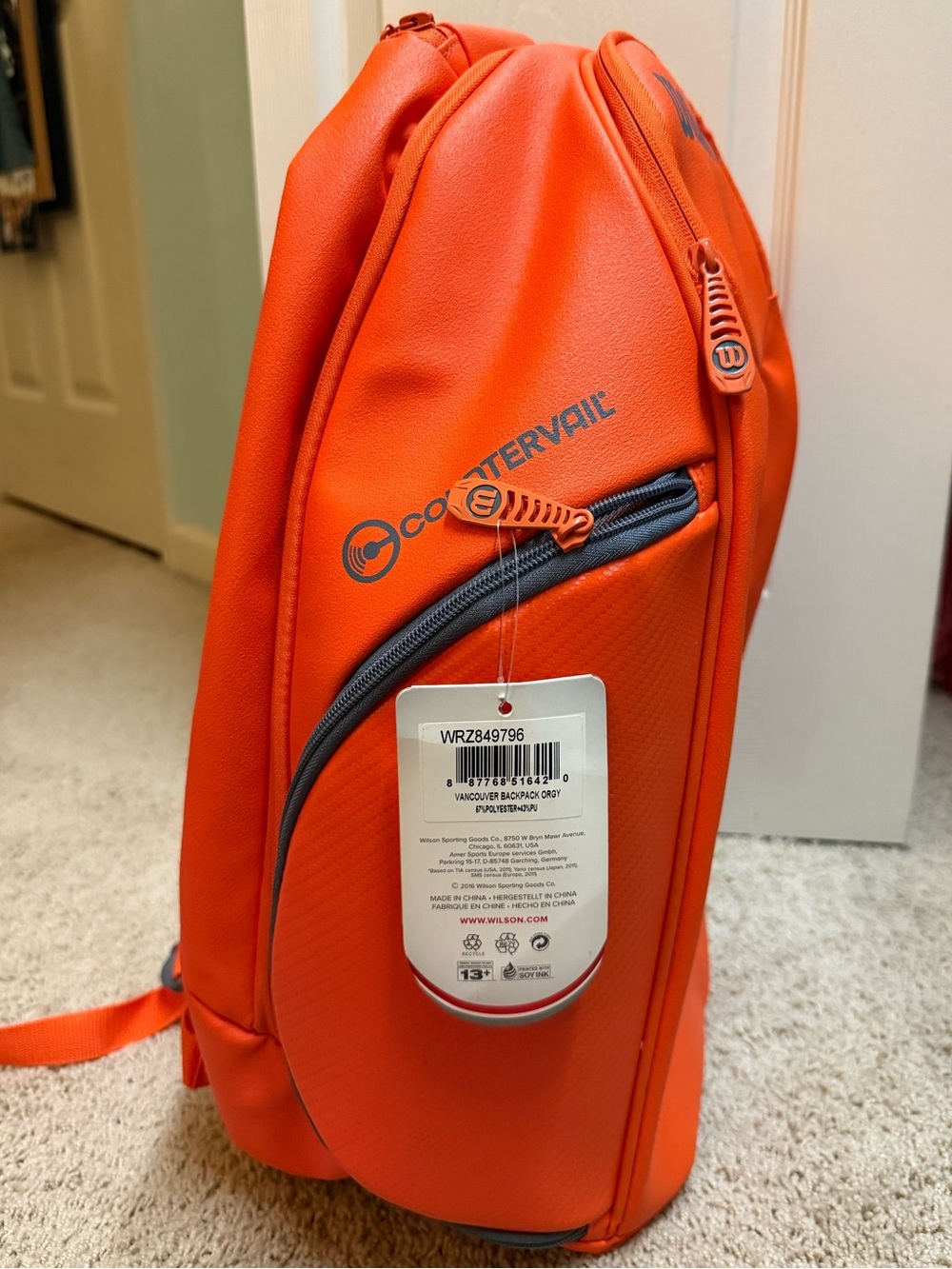 NWT Wilson Vancouver Tennis Backpack - Picture 5 of 10